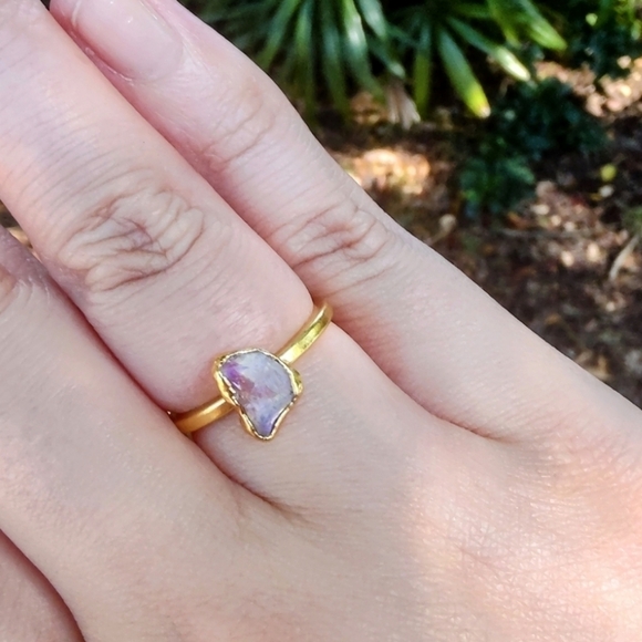 Australian rock opal adjustable ring - Picture 2 of 6